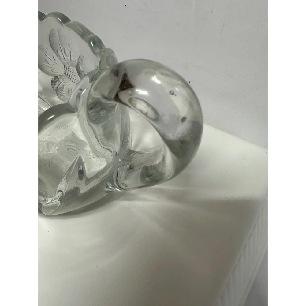 Scalloped Pressed Glass Creamer Pitcher 3x4